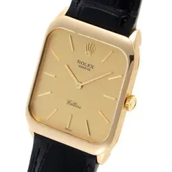 ROLEX Cellini Square Cal.1601 4135 750YG watch men TO164568