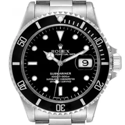 WATCH W/BLACK DIAL.
