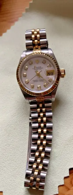 Rolex Lady Date Adjust Watch Model 69173-Stainless Steel & 18ct Yellow Gold