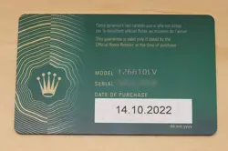 2022 CARD ROLEX