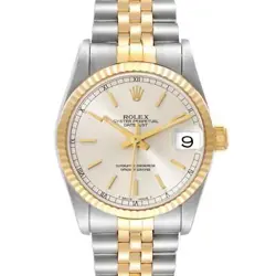 ROLEX DATEJUST MIDSIZE 31MM STEEL YELLOW GOLD LADIES WATCH 68273 BOX PAPERS