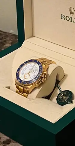 ROLEX YACHT-MASTER II 18K YELLOW GOLD 44MM WHITE DIAL FULL SET REF 116688 - 2021