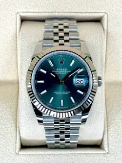 NEW 2024 ROLEX DATEJUST 41MM 126334 STAINLESS STEEL JUBILEE GREEN DIAL