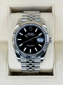 NEW 2024 ROLEX DATEJUST 41MM 126334 STAINLESS STEEL JUBILEE BLACK DIAL