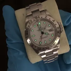 Rolex Explorer II 16570 Polar White Dial Steel Oyster Bracelet with Steel Bezel