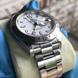 Rolex Explorer II 16570 Polar White Dial Steel Oyster Bracelet with Steel Bezel