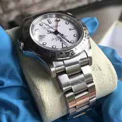 Rolex Explorer II 16570 Polar White Dial Steel Oyster Bracelet with Steel Bezel