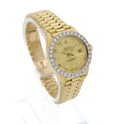 Rolex Datejust President Ref.6927 18K Gold Diamonds 26mm Ladies Watch #W71144-1