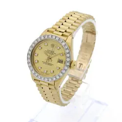 Rolex Datejust President Ref.6927 18K Gold Diamonds 26mm Ladies Watch #W71144-1