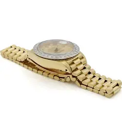 Rolex Datejust President Ref.6927 18K Gold Diamonds 26mm Ladies Watch #W71144-1