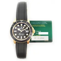 2024 ROLEX YACHT-MASTER 42 226658, YELLOW GOLD, BLACK DIAL, BOX & PAPERS
