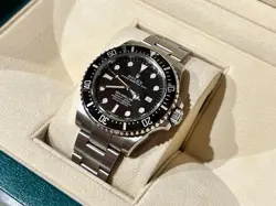 2017 BOX & PAPERS ROLEX SEA-DWELLER 116600 STEEL 40MM BLACK CERAMIC DIVE WATCH