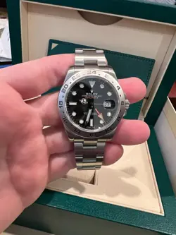 ROLEX EXPLORER II 216570 BLACK DIAL 42MM STAINLESS STEEL OYSTER PERPETUAL