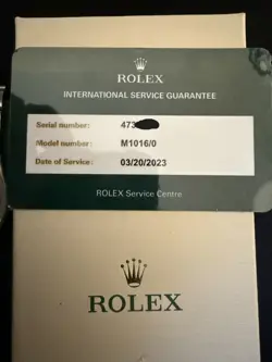 2023 SERVICE CARD