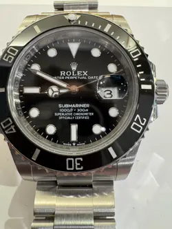 2024 ROLEX SUBMARINER 116610LN SILVER OYSTER BRACELET WITH BLACK BEZEL