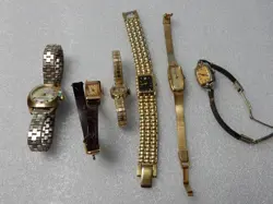ESTATE VINTAGE WOMENS WATCHES LOT OF 6 ROLEX JULES JERGENSEN ELGIN BULOVA TIMEX