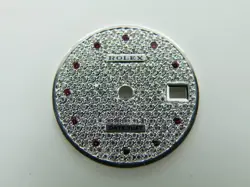  NEAR MINT ROLEX RARE FULL DIAMOND DIAL RUBY POINT YG TO WG REDAN