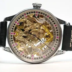 Near MINT ROLEX Pocket Watch Movement Use Custom Watch Full Skate Freemas