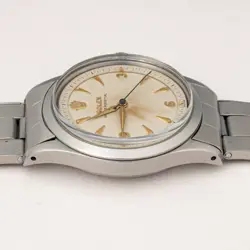 Rolex Semi Bubble Back Oyster 6332 Vintage Self-Winding SS Case & Belt 1956