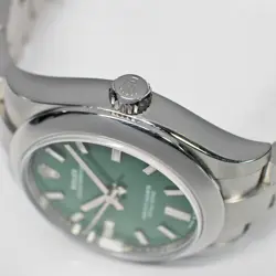 ROLEX OYSTER PERPETUAL 31 277200 GREEN SS AUTOMATIC LADIES WATCH