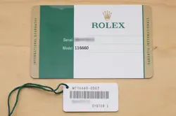 2016 CARD ROLEX