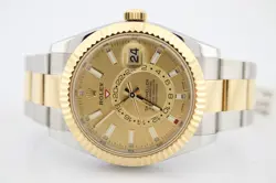 2023 ROLEX SKY-DWELLER 42MM CHAMPAGNE DIAL 18K YELLOW GOLD & STEEL 326933