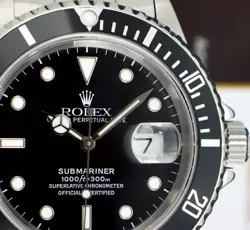 ROLEX - Vintage Mens 40mm Stainless Steel Submariner Black Dial 16610 SANT BLANC