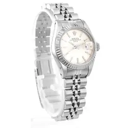 Rolex Datejust 26 69174 Silver Stick Steel White Gold Jubilee Ladies Watch