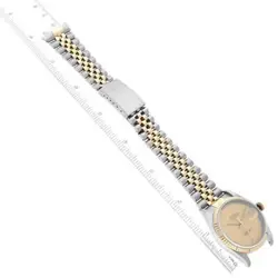 ROLEX DATEJUST STEEL YELLOW GOLD CHAMPAGNE DIAL MENS WATCH 16233