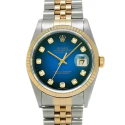 ROLEX  DATEJUST 16233G P NUMBER MANUFACTURED AROUND 2000 GRADATION/DIAMOND WATCH