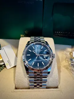 ROLEX DATEJUST 36 MM 126234 BLUE JUBILEE FLUTED  BRAND NEW 2025 PAPERS