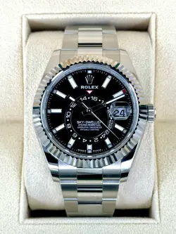 NEW 2024 ROLEX SKY-DWELLER 42MM 336934 STAINLESS STEEL OYSTER BLACK DIAL