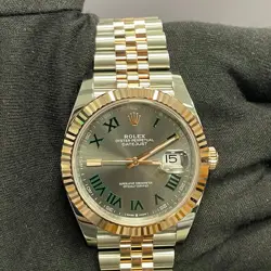 ROLEX DATEJUST 41MM WIMBLEDON DIAL WATCH 126331 ROSE GOLD