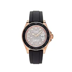 ROLEX YACHT-MASTER 116655  ROSE GOLD PAVE DIAMOND DIAL (2020)