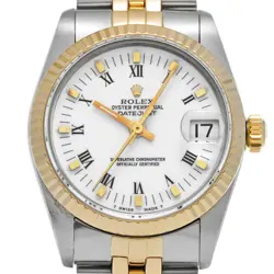 USED ROLEX Datejust 68273 White Case: 31×31mm Band: 18cm Unisex Watch #11167