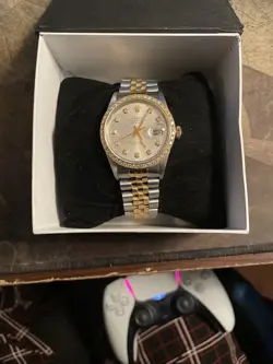 ROLEX DATEJUST 36MM WITH DIAMOND BEZEL AND DIAMOND DIAL