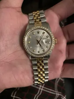 Rolex Datejust 36mm with diamond bezel and diamond dial