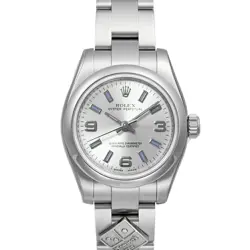 USED ROLEX OYSTER PERPETUAL 176200 SILVER CASE: 26MM×26MM LADIES WATCH #12227
