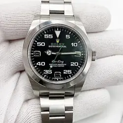 ROLEX AIR-KING 116900 STAINLESS STEEL 40MM BLACK DIAL AUTOMATIC MEN WATCH