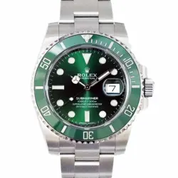 USED ROLEX SUBMARINER DATE 116610LV GREEN CASE: 40.0MM MEN'S WATCH #12107