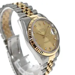 USED ROLEX Datejust 16233G Gold Case: 36.0mm Band: 19.5cm Men's Watch #19647