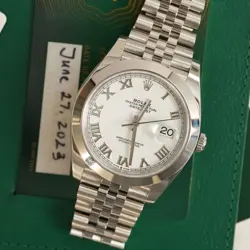 Rolex Datejust 126300 Silver Jubilee Bracelet with Silver Bezel 2023 Unworn