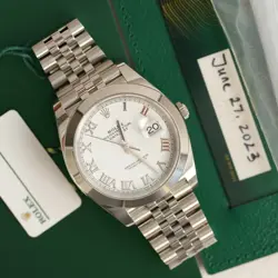 Rolex Datejust 126300 Silver Jubilee Bracelet with Silver Bezel 2023 Unworn