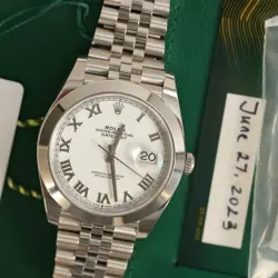 Rolex Datejust 126300 Silver Jubilee Bracelet with Silver Bezel 2023 Unworn