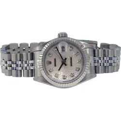 USED ROLEX Datejust Lady 69174G White Automatic Case: 26mm Watch #1407