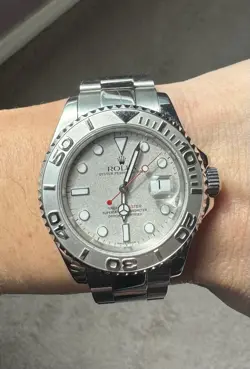 ROLEX YACHT-MASTER 40MM 16622 PLATINUM DIAL AND BEZEL MEN’S WATCH