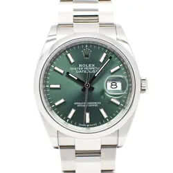 ROLEX DATEJUST 36 126200 RANDOM MINT GREEN AUTOMATIC MEN'S #U175