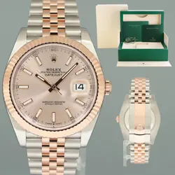 2022 ROLEX DATEJUST 41 126331 SUNDUST EVEROSE GOLD TWO-TONE JUBILEE WATCH BOX