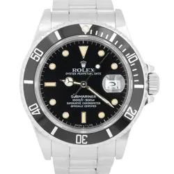 1987 ROLEX SUBMARINER DATE PATINA 40MM TRIPLE ZERO STEEL OYSTER WATCH 168000