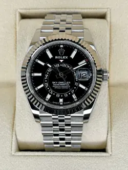 NEW 2024 ROLEX SKY-DWELLER 42MM 336934 STAINLESS STEEL JUBILEE BLACK DIAL